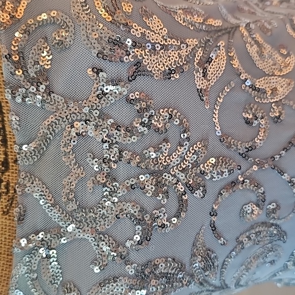 Sparkling Silver Sequin Mini Dress - Picture 3 of 7